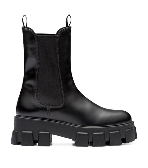 prada polished leather boots|prada ankle boots women's.